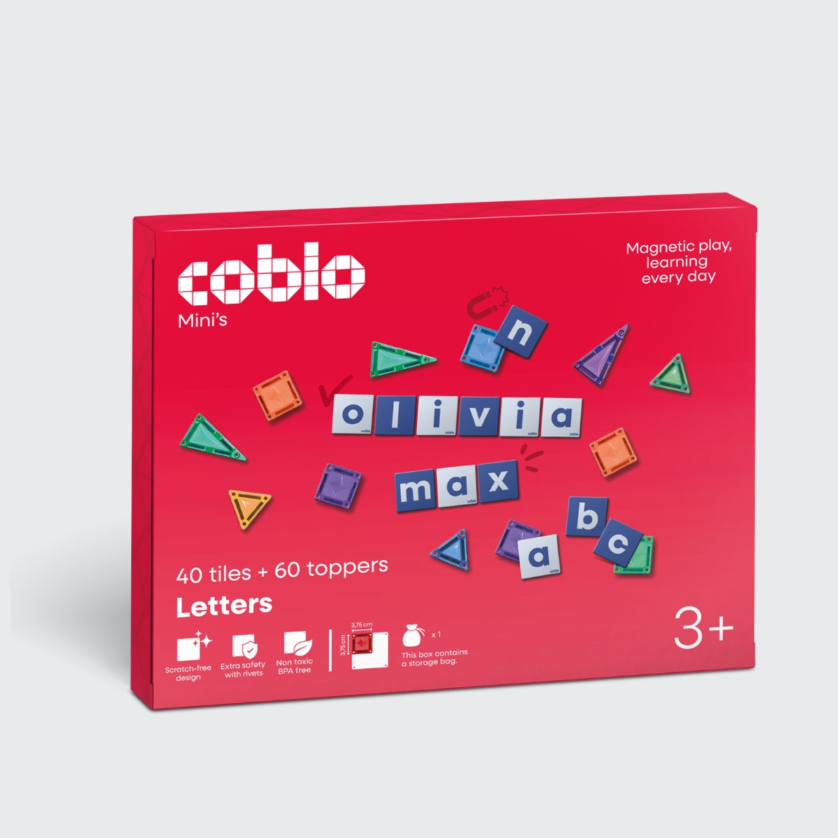 Verpakking van Coblo Mini - Classic met lettertoppers