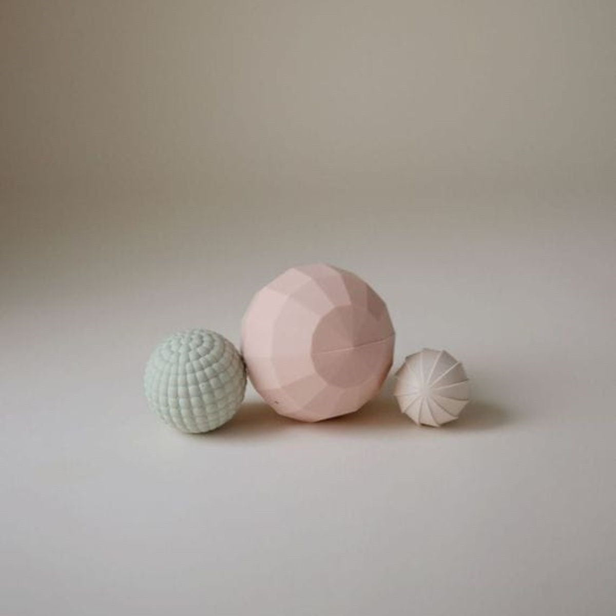 Mushie | Nesting spheres sensory toy | Blush