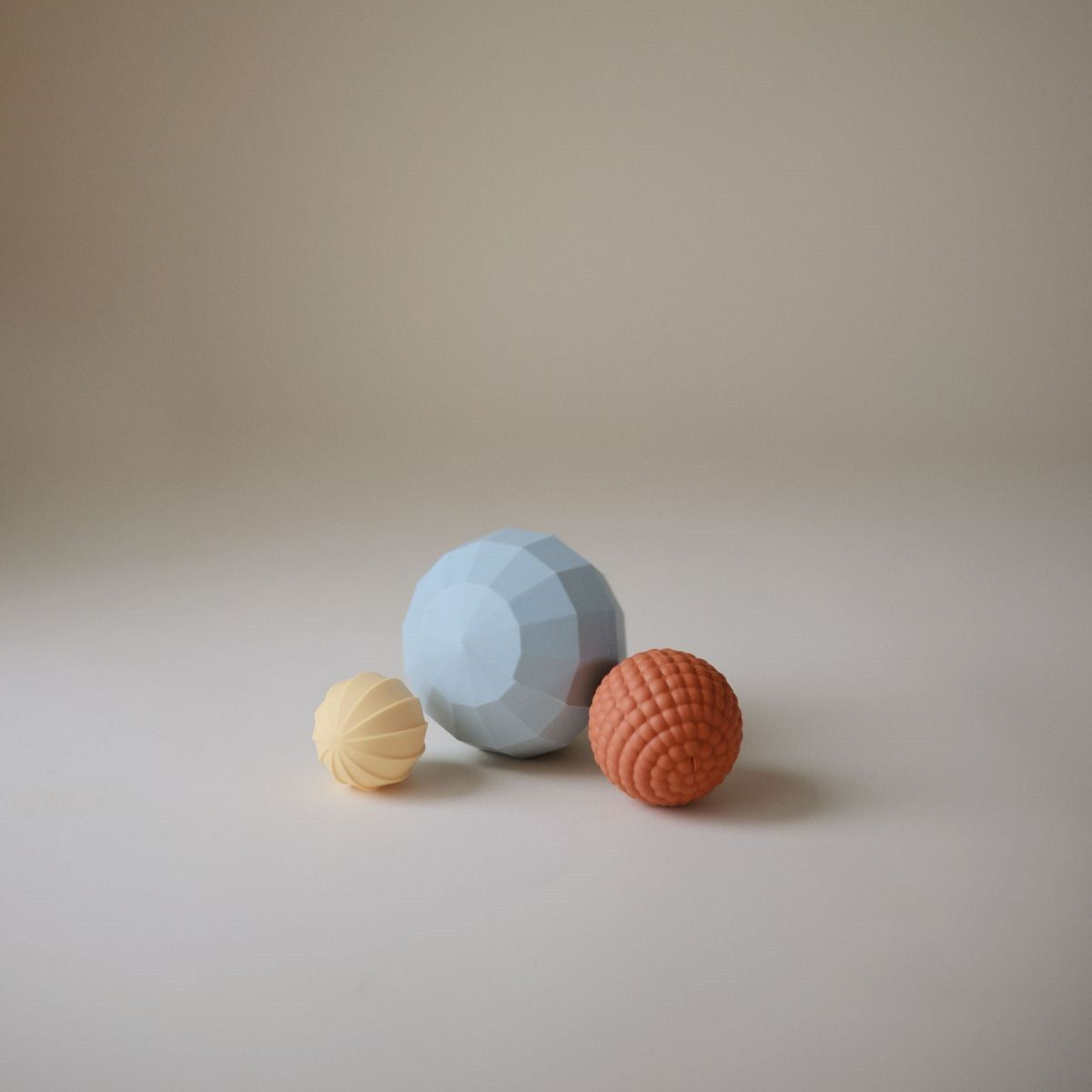 Mushie | Nesting spheres sensory toy | Powder blue
