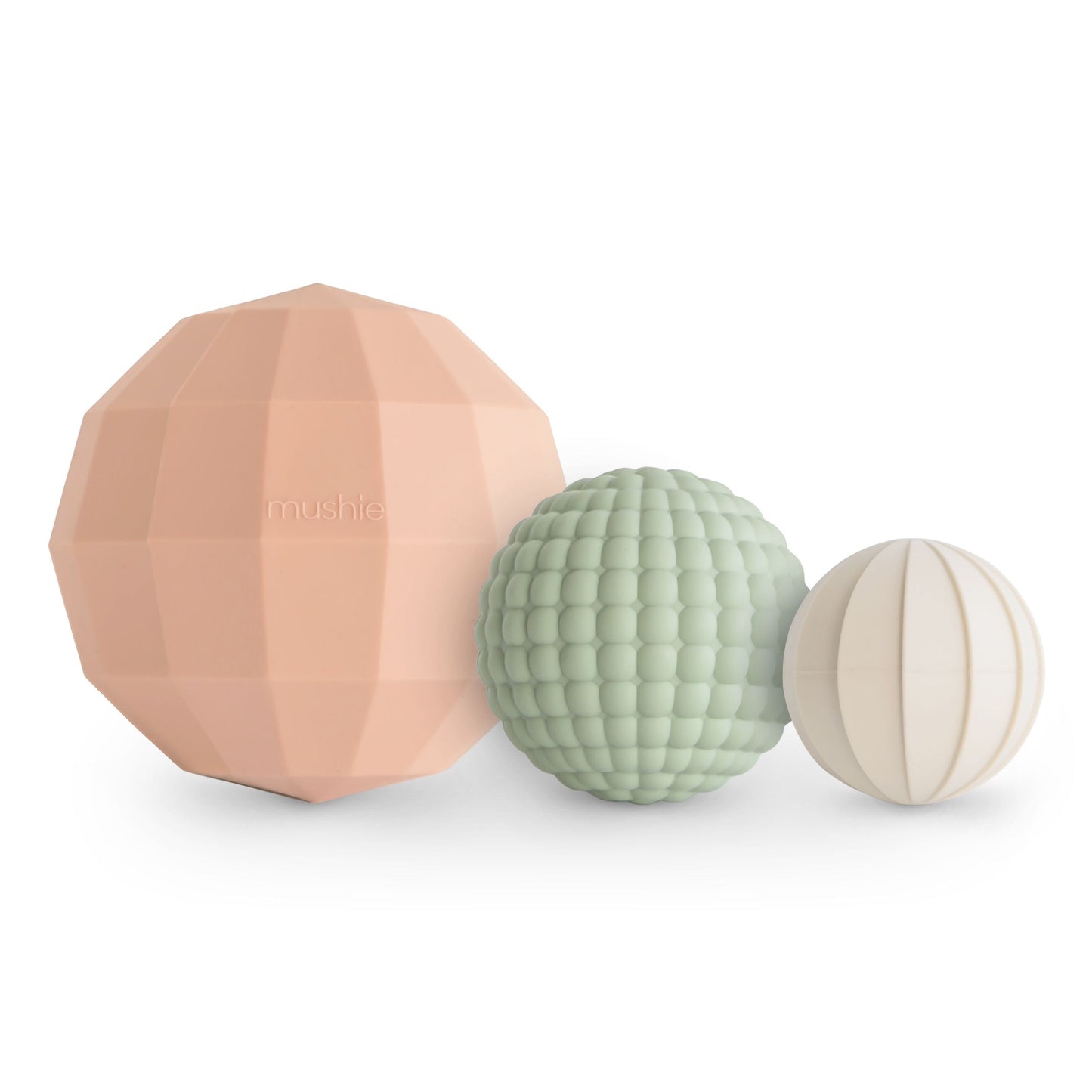 Mushie | Nesting spheres sensory toy | Blush