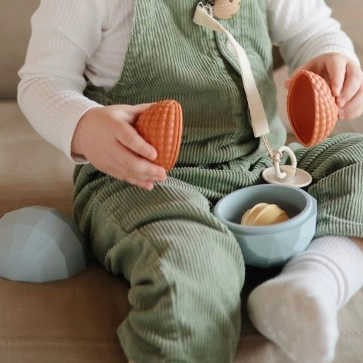 Mushie | Nesting spheres sensory toy | Blush