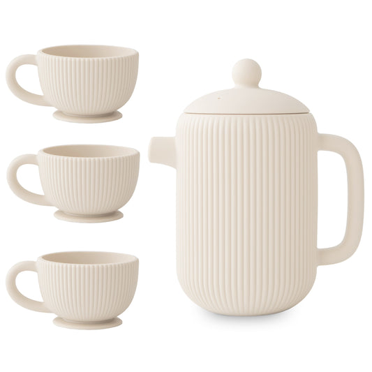 Mushie | Silicone Play Tea Set | Shifting Sand
