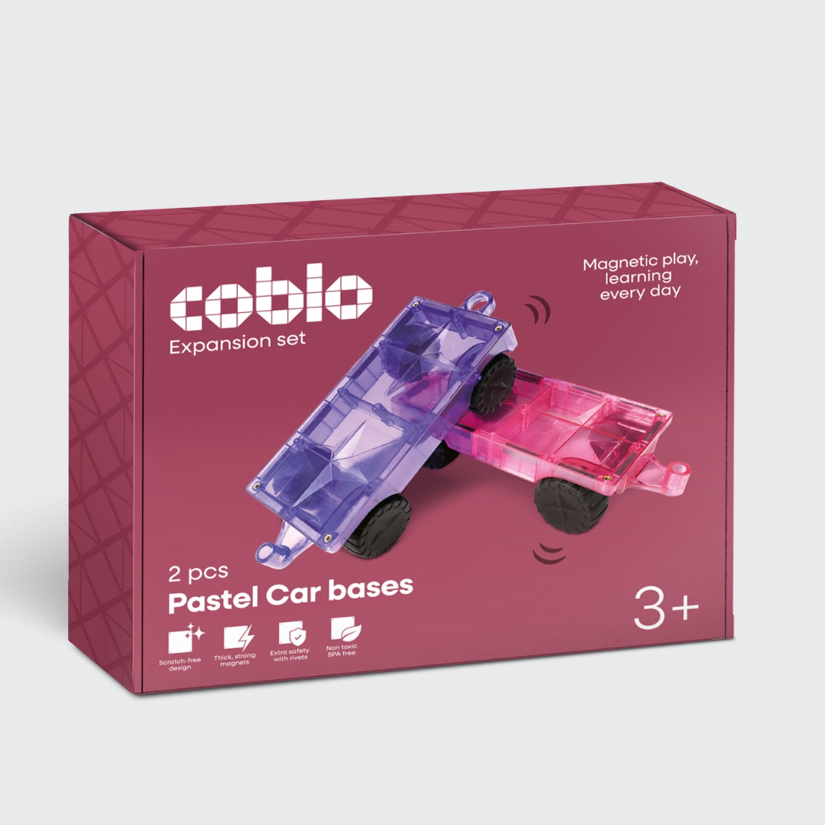 Verpakking van Coblo Pastel auto-onderstellen - 2 stuks