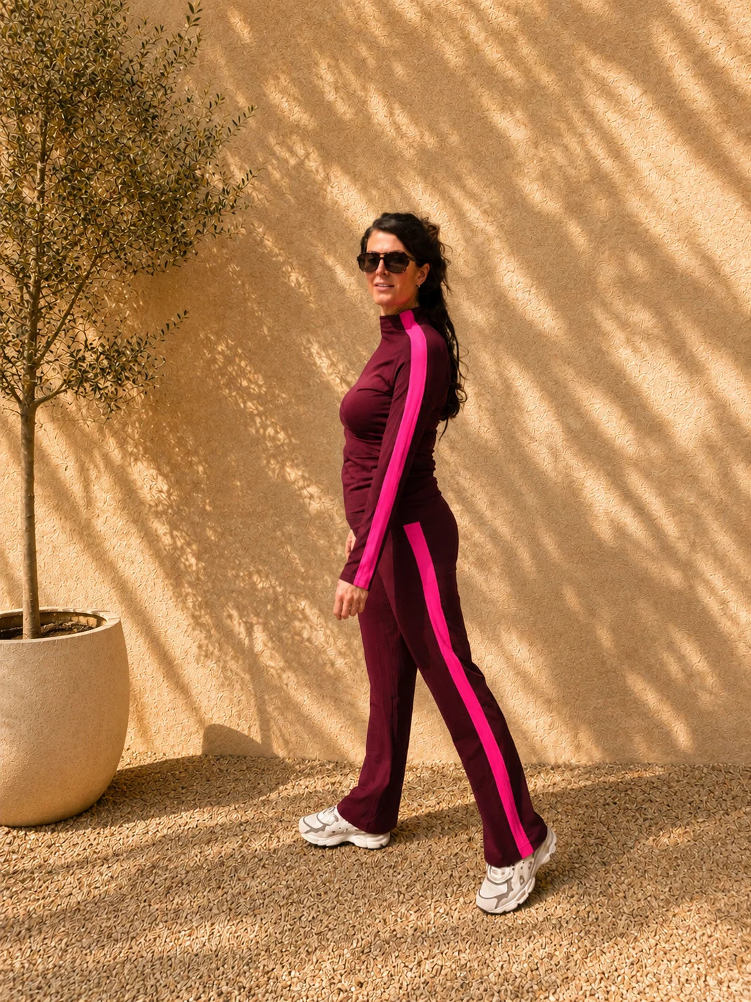 Swan and the people | Wide pants | Burgundy